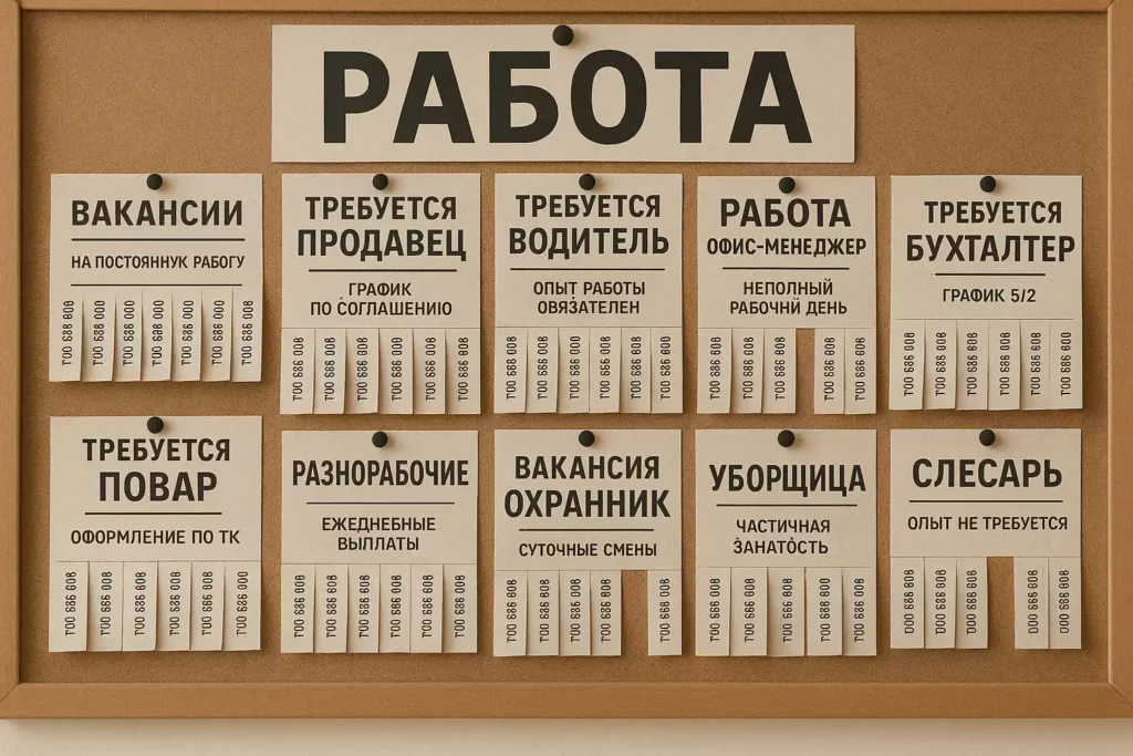 Доска объявлений о работе